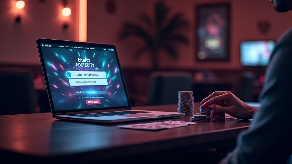 Player entering a promo code on a casino sign-up screen