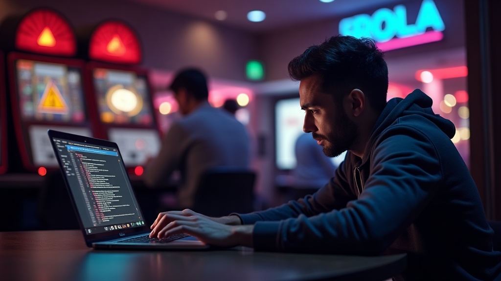 Casino player facing a login error on a laptop
