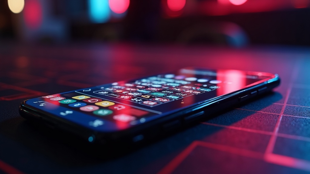 Smartphone browser open to a casino web app on a dark roulette table
